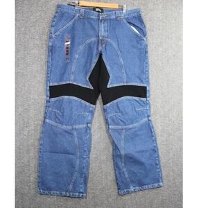 NWT XElement Jeans Men's 42X32 Black Advanced Motorcycle Gear Denim Knee Pads